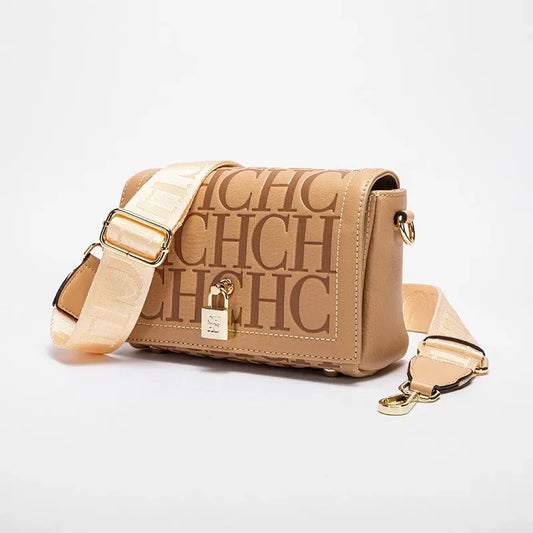 CH Womens Shoulder Bag Luxury Brand 2025 Fashion Solid Color Printed Handbag Fashion Design Model Metal Accessories Buckle