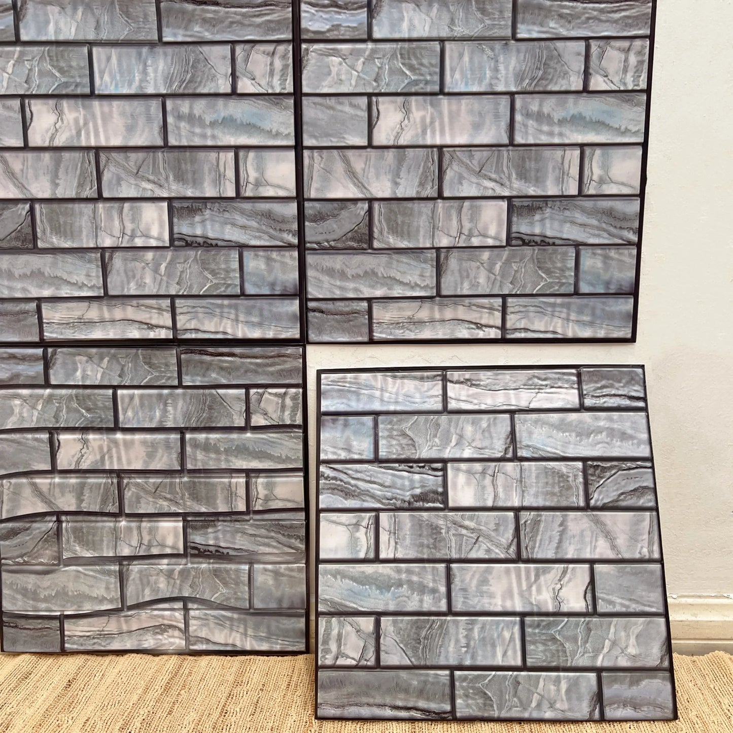 10/20Pcs Peel and Stick Tile Backsplash Thicker Design Marble Tiles 12"X12" Stick on Backsplash Self Adhesive Tiles for Any Room