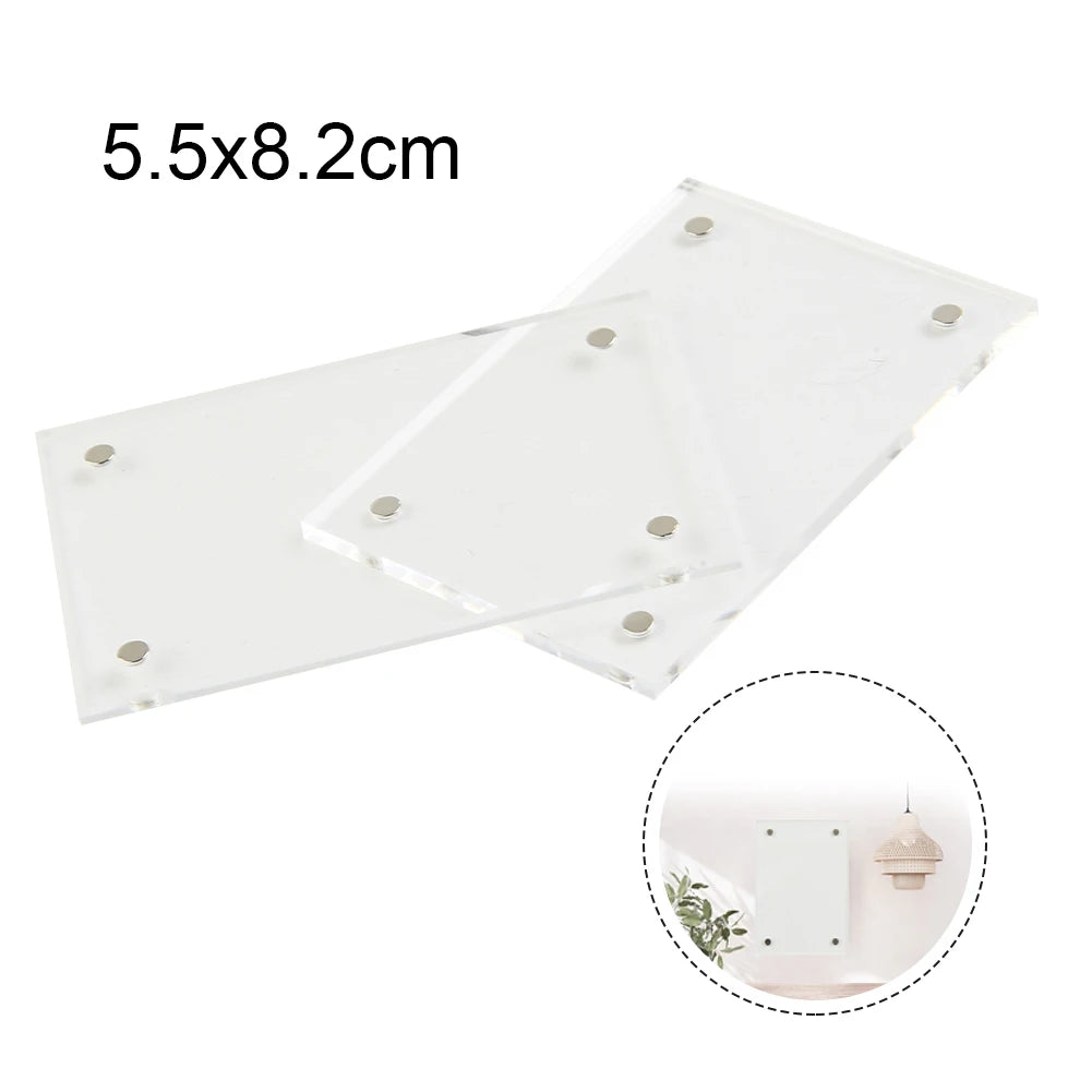 1x Transparenter Acryl-Bilderrahmen mit magnetischem Doppel-Poster-Display-Ständer 5.5x8.2cm, 6x9cm, 7x10.5cm, 9x12.8cm, 10x15cm