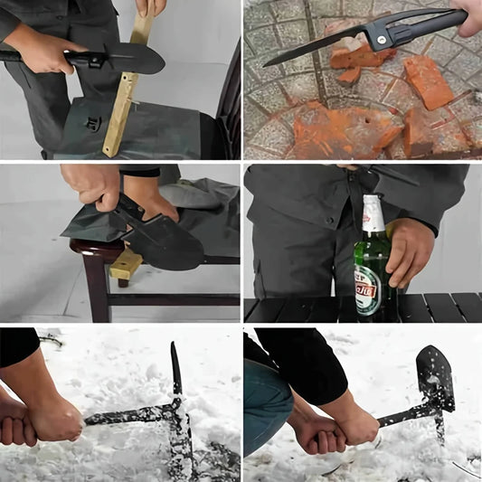 Multi functional camping garden shovel hiking outdoor garden hoe
