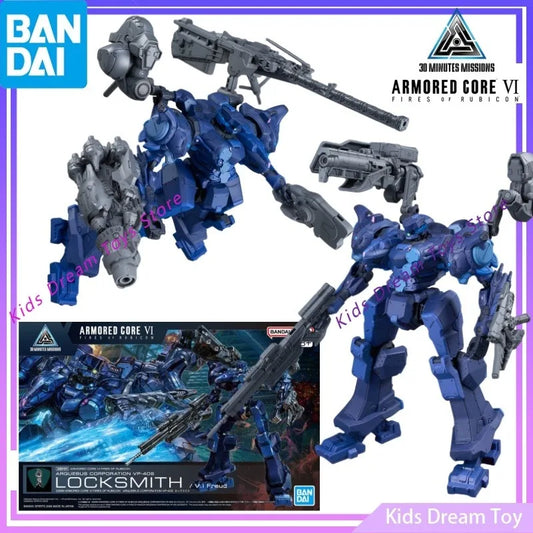 Bandai Stock Original 30MM ARMORED CORE Ⅵ FIRES OF RUBICON ARQUEBUS CORPORATION VP-40S LOCKSMITH Anime Action Figures Toys Model