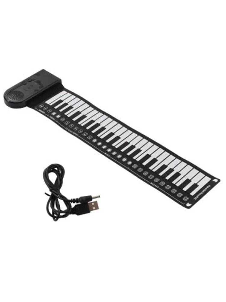 IRIN 49-Tasten Hand Roll Up Piano Silikon Tragbare Tastatur Musikinstrument für Bildung Faltbares Anfänger E-Piano