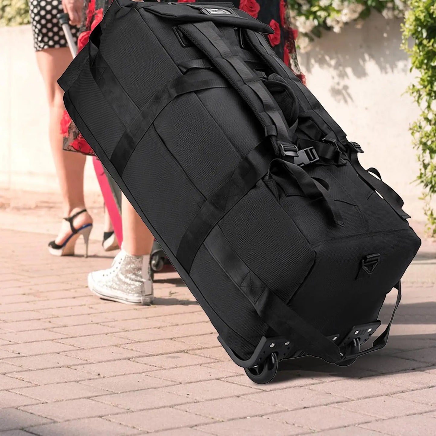 Reisetasche mit Rollen, faltbarer Koffer für Reisen, Strand, Camping, Aufbewahrungstasche