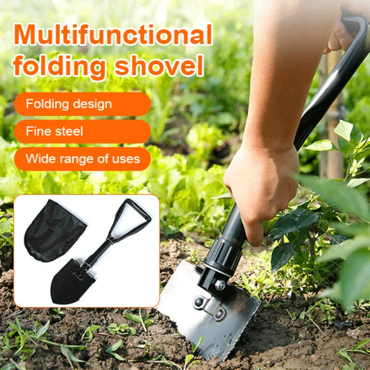 Outdoor 3-in-1 Foldable Shovel Portable Multifunctional Camping Shovel with Bag for Hiking, Off-roading DIY Projects At Home