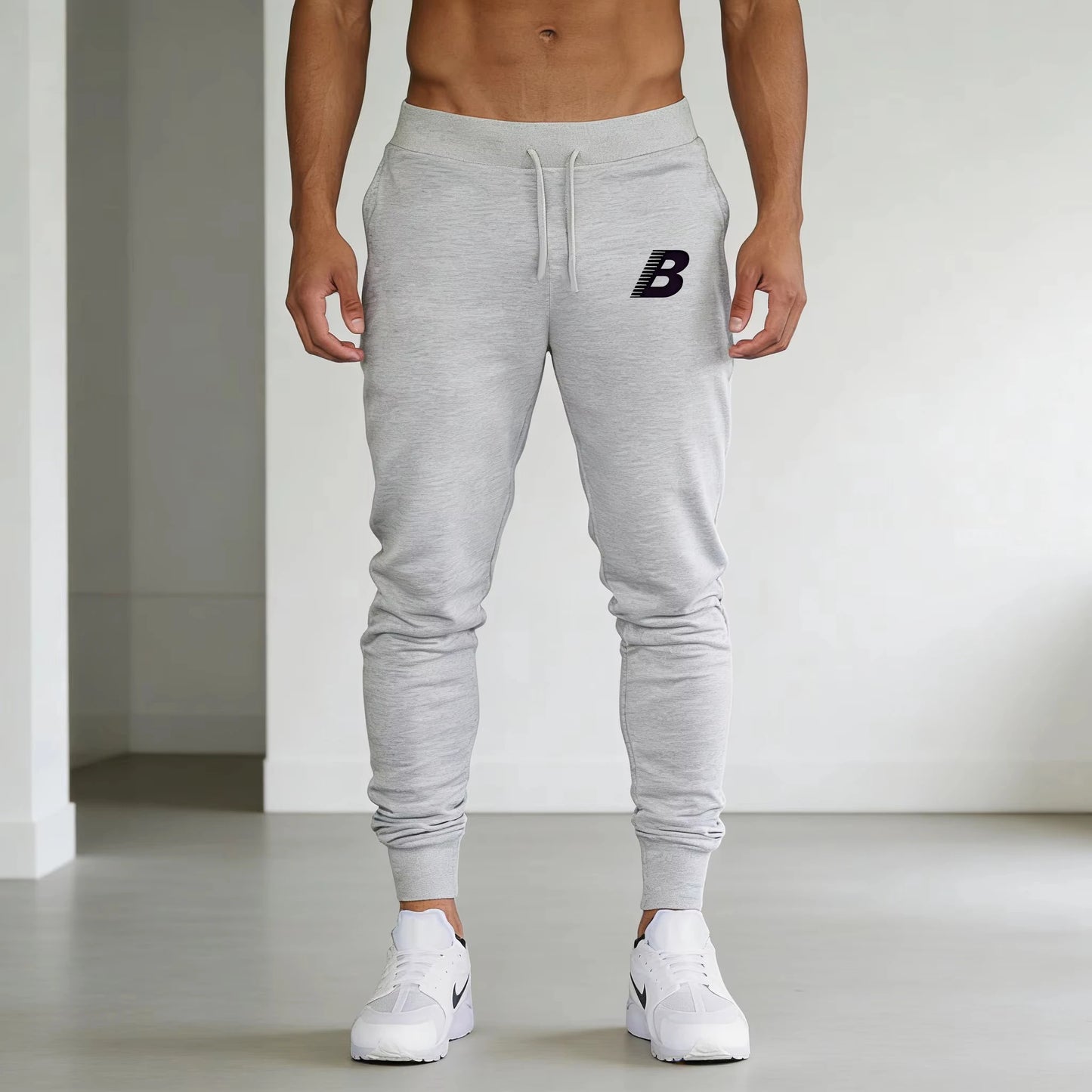 Pantalon de sport décontracté imprimé lettre B pour homme, nouveau modèle 2026, pantalon de course, jogging, entraînement, gym