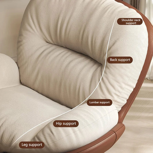 Luxury Living Room Lounge Chair Soft Reclining Home Relaxing Chair Adjustable Height Modern Bedroom Swivel Sofa Chairs Furniture