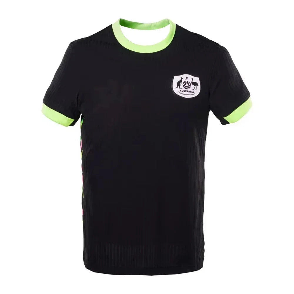 2025 Australien Heim-Auswärts-Fußballtrikot Herren T-Shirt 3D-gedruckt Jugend Kinder Fußball-Trainingsuniform Schnelltrocknendes T-Shirt Herrenbekleidung
