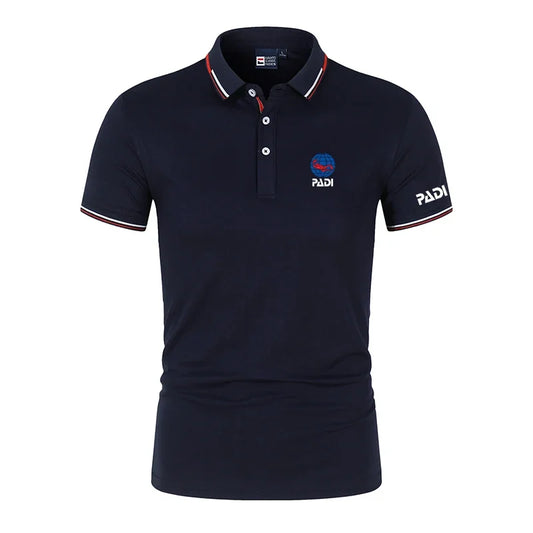 Men's Summer Outdoor Leisure POLO Shirt PADI Outdoor Sports Work Leisure Short Sleeve Breathable Comfortable POLO Top