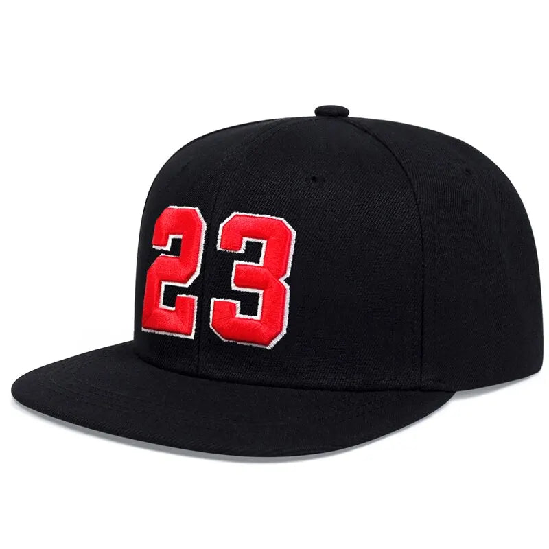 Casquettes de baseball décontractées réglables unisexe 23 broderies hip-hop chapeaux de soleil d'extérieur