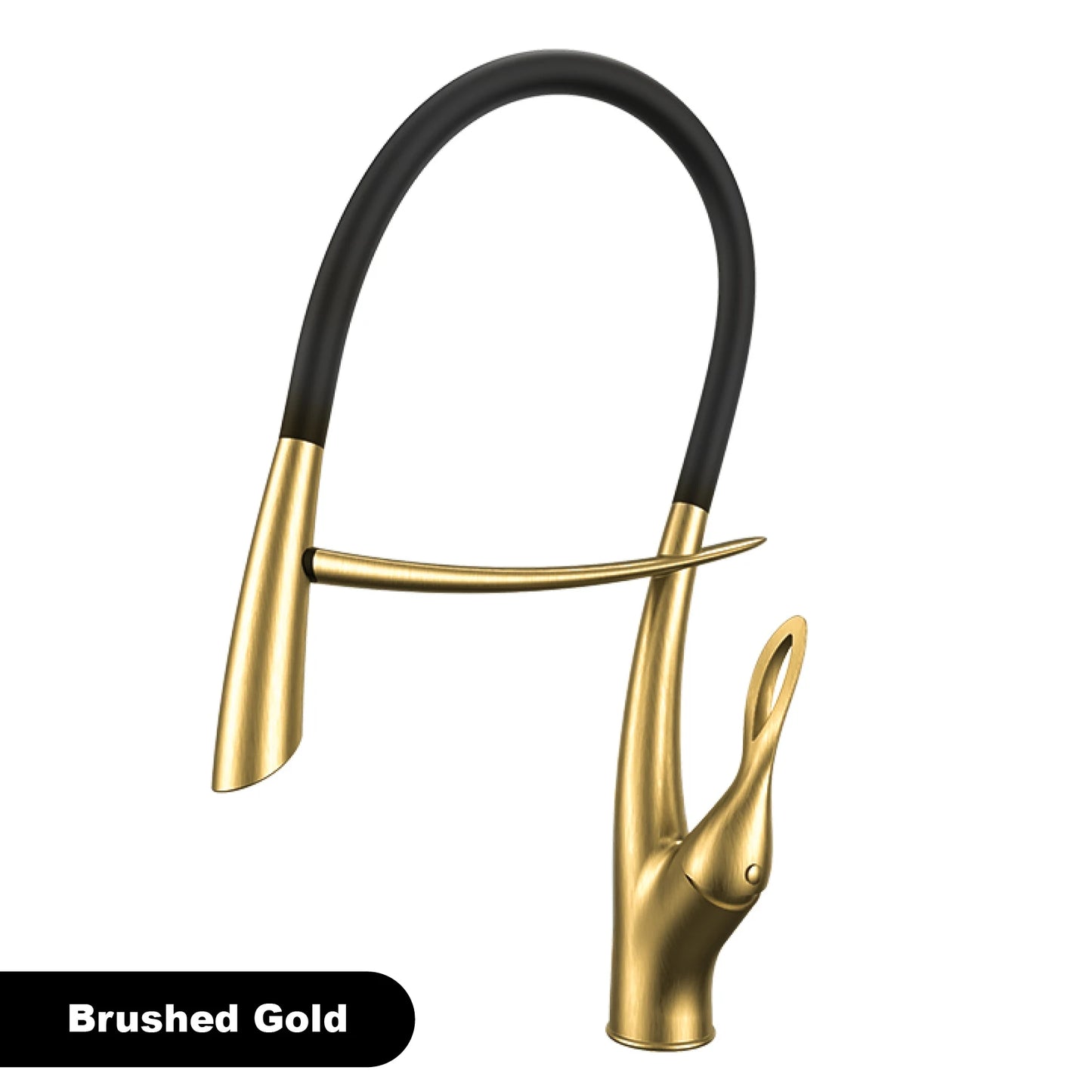 Gestan Messing gebürstet Gold Küchenarmatur mit Touch-Schalter Design, Einhebel-Keramikventilkern, Warm- und Kaltwasser Spültischarmatur