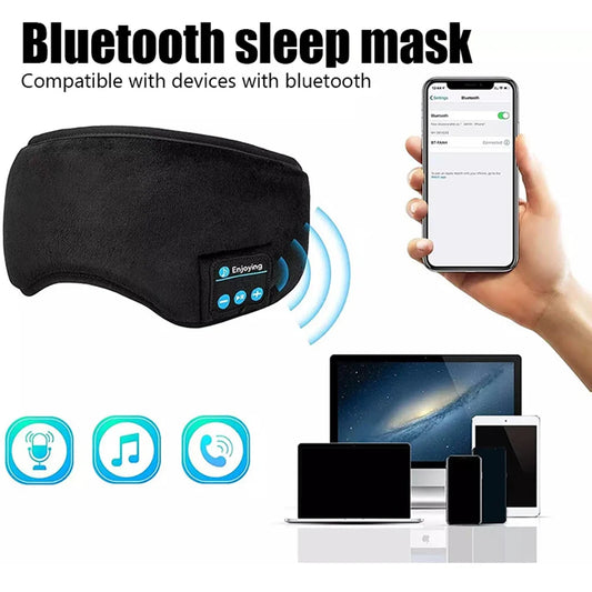 Bandeau de sport Bluetooth Fone Écouteurs pour dormir Casque sans fil élastique Masque de musique pour les yeux Casque sans fil Bluetooth Bandeau