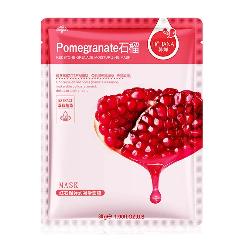 10 Stück natürliche Pflanzen-Gesichtsmasken, feuchtigkeitsspendend, gegen fettige Haut, Anti-Aging, Frucht-Aloe, koreanische Tuchmaske, Schönheitspflegeprodukte
