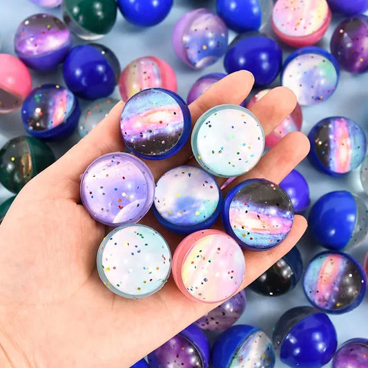 30PCS Solar System Planets Space Themed Party Favors For Kids Bouncy Balls 30MM Prizes Birthdays Gift Vending Machine Toys