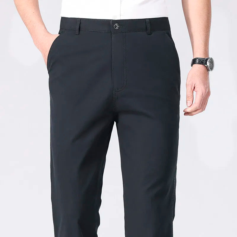 Pantalon Chino Homme Décontracté habillé, Pantalon de Travail Printemps Été Automne, Léger et Confortable avec Poches