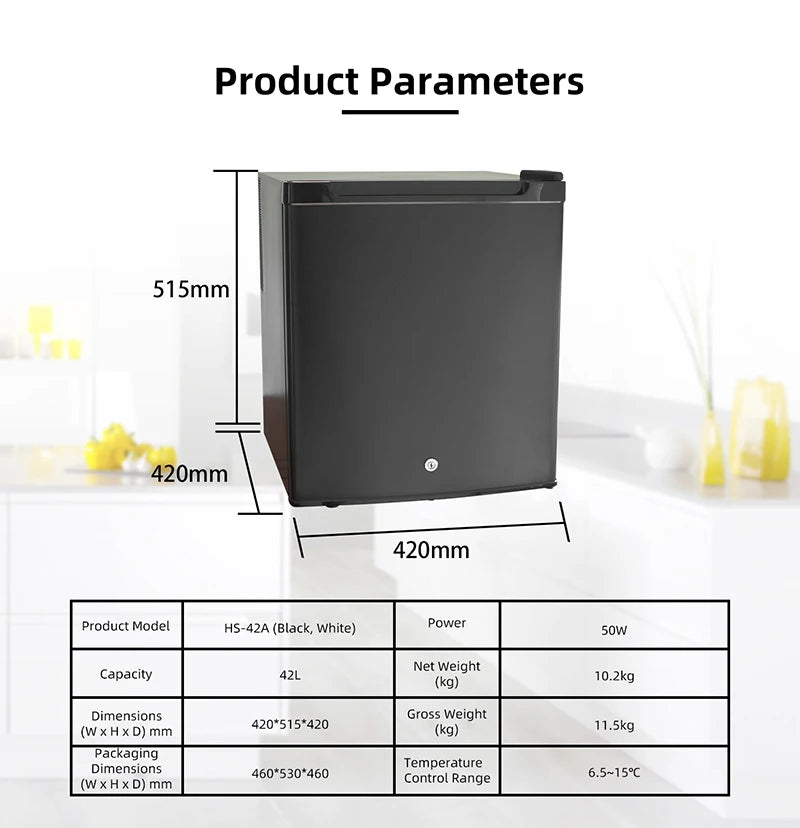 DIVEDEER Household Mini Silent Fresh keeping Cabinet Hotel Room Small Refrigerator Dormitory Refrigerator
