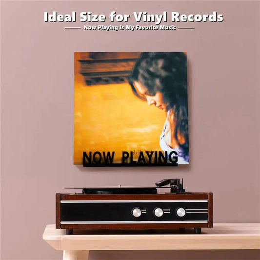 Heißer Trend-Wandmontage CD Schallplattenständer „Now Playing“ Acryl-Vinyl-Regal zur Heimdekoration Weiß Langlebig Einfache Installation