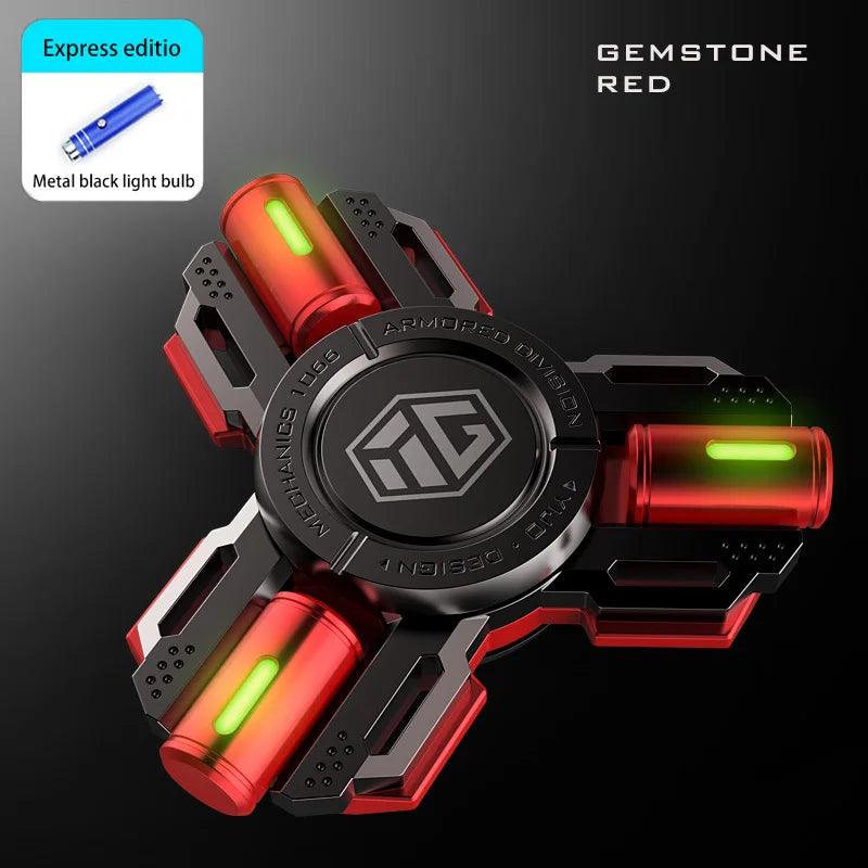 Permanenter Leucht-Fidget Spinner Hand Spinner Legierungsmaterial Lange Rotation Hohe Geschwindigkeit EDC Kind Erwachsener ADHS Stressabbau Spielzeug Geschenke