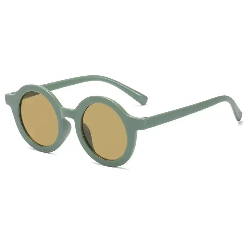Baby-Accessoires Neue Baby Sonnenbrille Retro Einfarbig UV-Schutz Runde Brille für Kinder UV400