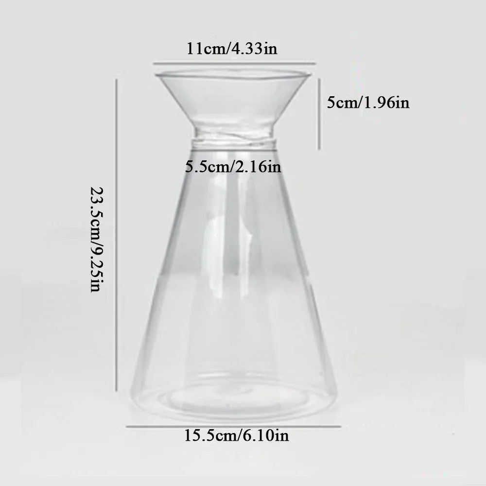 1 vase en cristal d'imitation, vase en plastique transparent créatif anti-chute, pot de fleurs transparent durable, vases de décoration modernes pour la maison