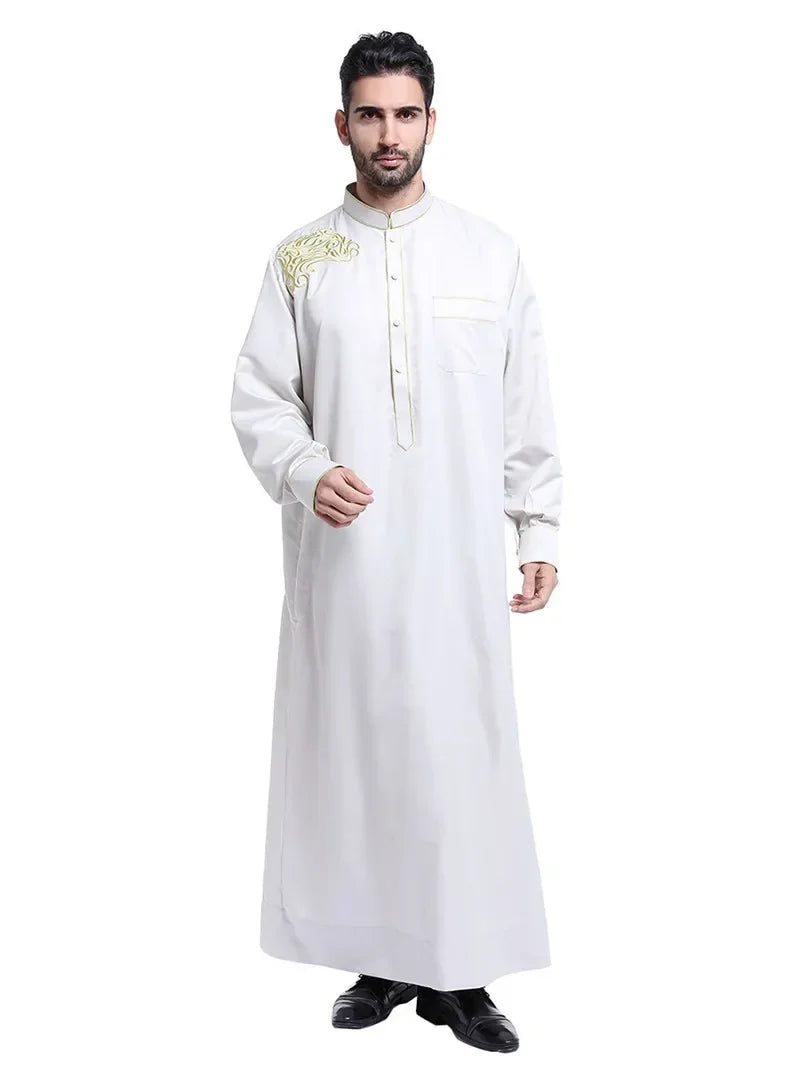 Eid Ramadan Arab Robe Men Saudi Caftan Jubba Thobe Kaftan Middle East Islam Clothes Muslim Abaya Dubai Dress Djellaba Dishdasha