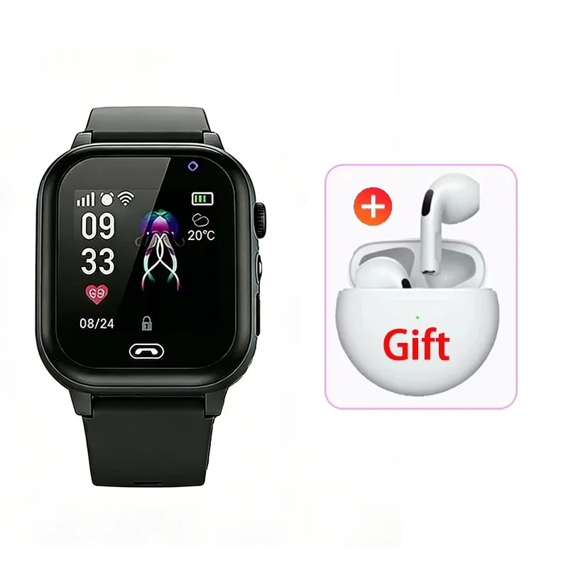 Kinder Smartwatch 5G GPS Ortung Videoanruf SIM-Karte SOS Kinderkamera Wasserdicht Upgrade 2025 für Jungen Mädchen Kopfhörer hinzufügen