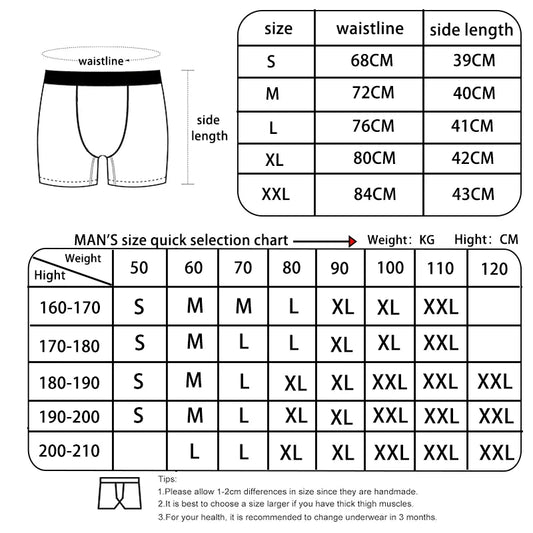 Sexy Men Underwear Boxers Men's Panties Lingerie Breathable Printed Male Underpants Plus Size Man Boxer Briefs Mens Trunks