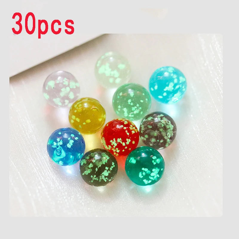 10 30 Pcs Luminous Glass Balls Toy 16mm Small Marbles Toys Pinball Machine Beads For Console Game