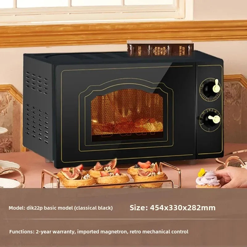 Lichtwellenofen, Retro-Mikrowellen-Dampfofen, Haushalts-Mini-Lichtwellen-Flach, Edelstahl 220V, Mikrowelle