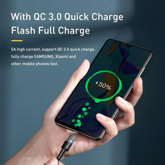 Baseus USB Typ C auf USB C Kabel für iPhone 17 16 100W/5A PD Schnellladekabel für Macbook Xiaomi Samsung Typ-C Kabel