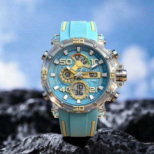Militär Armbanduhr Herren Uhr 2025 Neu 50M Wasserdicht Stoppuhr Alarm LED-Licht Digitaluhr 8136 Herren Sportuhr