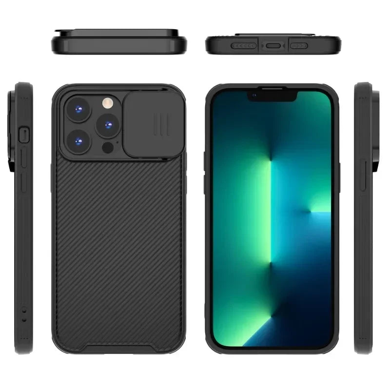 Magnetische Hülle für iPhone 17 16 16e 15 14 13 12 11 Pro Max mit Schiebekameraabdeckung
