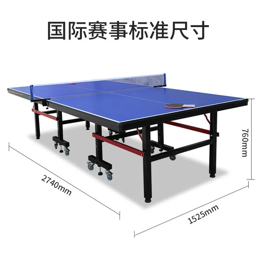 12mm Anti-Corrosion Table Tennis Table Indoor Foldable Indoor Ping Pong Table