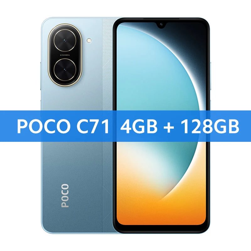 Globale Version POCO C71 UNISOC T7250 Prozessor Immersives 6,88" Display 32MP KI Dual-Kamera 15W Laden 5200mAh Akku