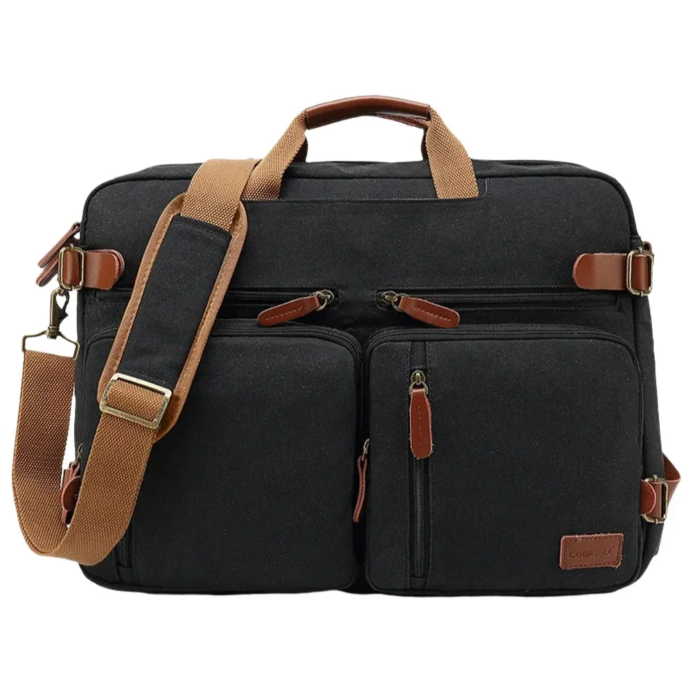 Handtasche Business Aktentasche Rucksack Umwandelbarer Laptop Rucksack 17 Zoll Notebook Tasche Schulter Messenger Laptoptasche