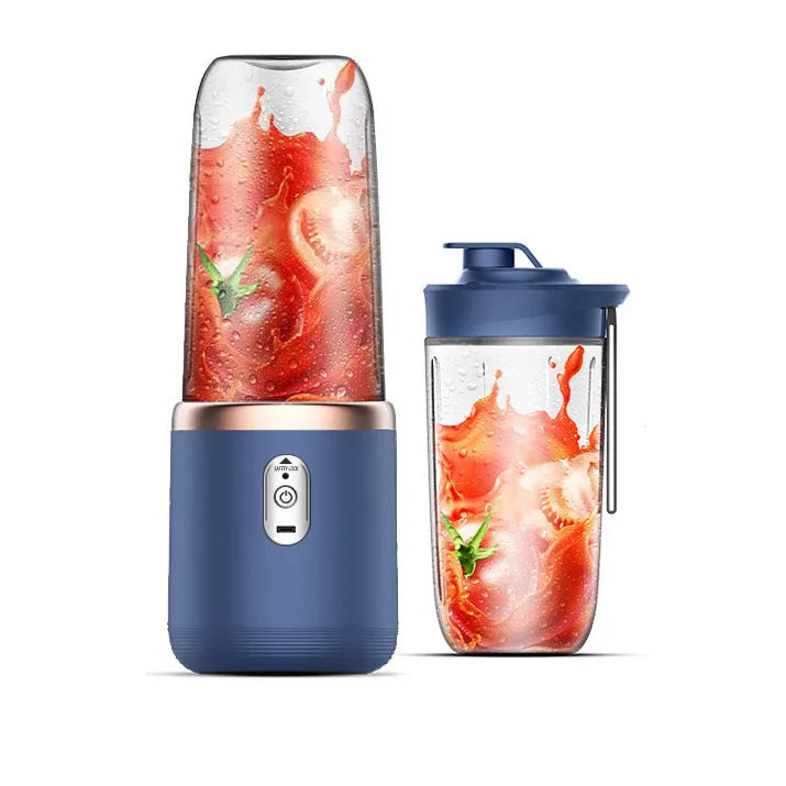 Tragbarer Entsafter Mixer 400ml Elektrischer Fruchtsaftmixer USB Ladefunktion Zitrone Orange Entsafter Tasse Smoothie Mixer Maschine 2 Tassen
