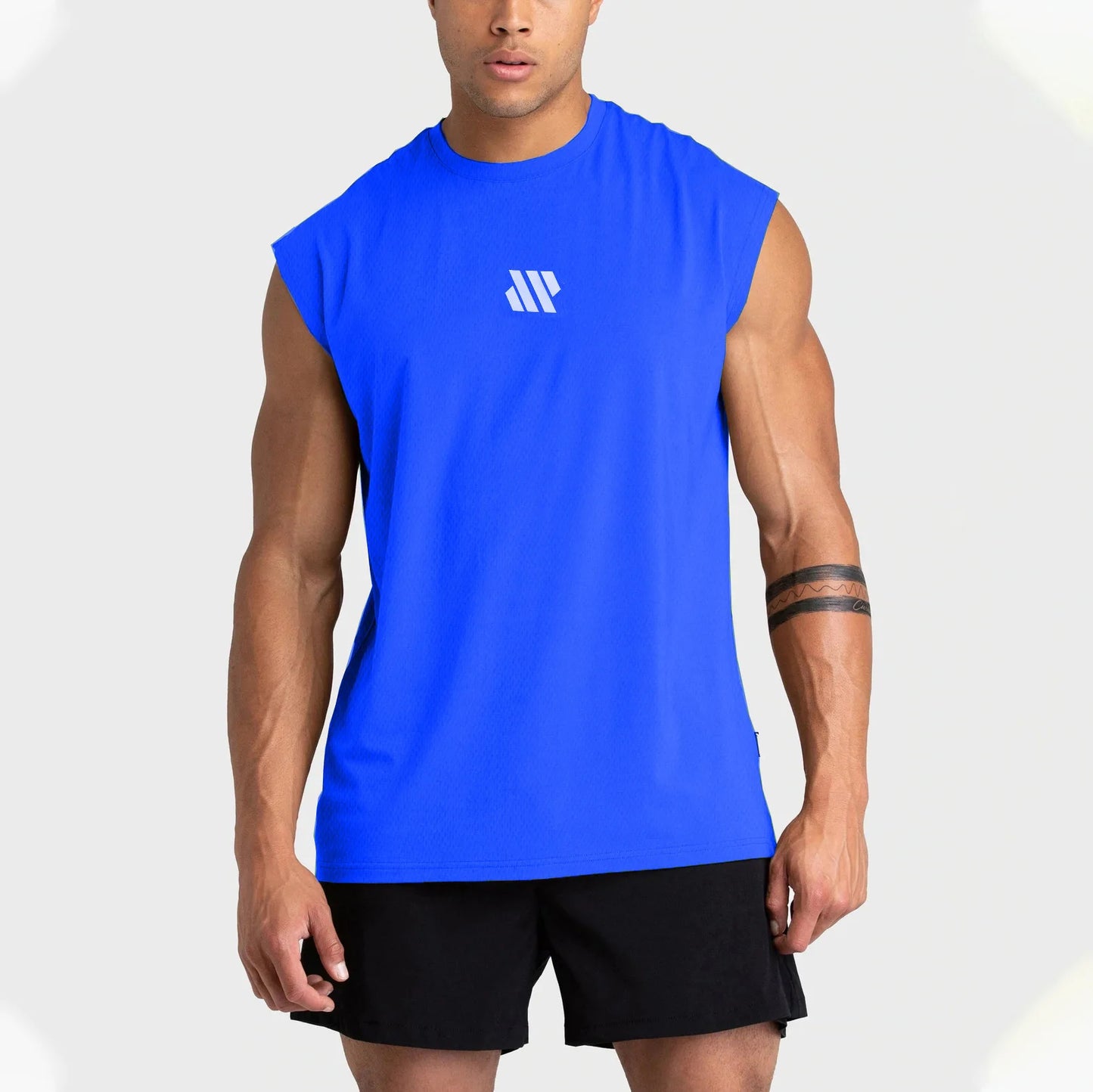 Herren ärmelloses Sportshirt, Fitnessstudio, Laufen, schnell trocknendes Weste, atmungsaktiv, locker, Training, Sommer Herrenbekleidung