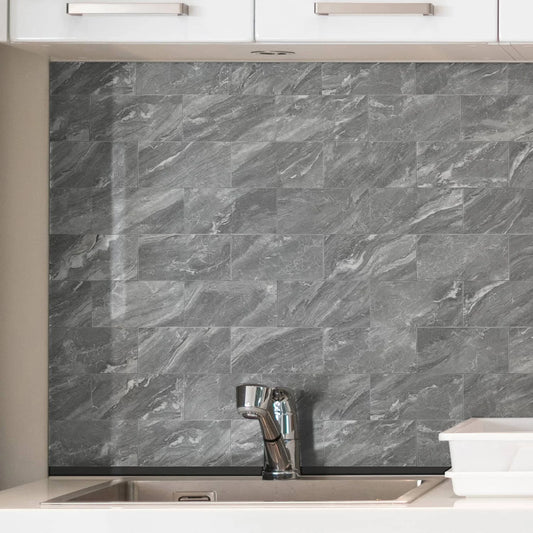 24PCS PET Thickened Ceramic Tile Stickers Waterproof Self-Adhesive Kitchen Bathroom Marble Home Decoration Crystal Wall Stickers
