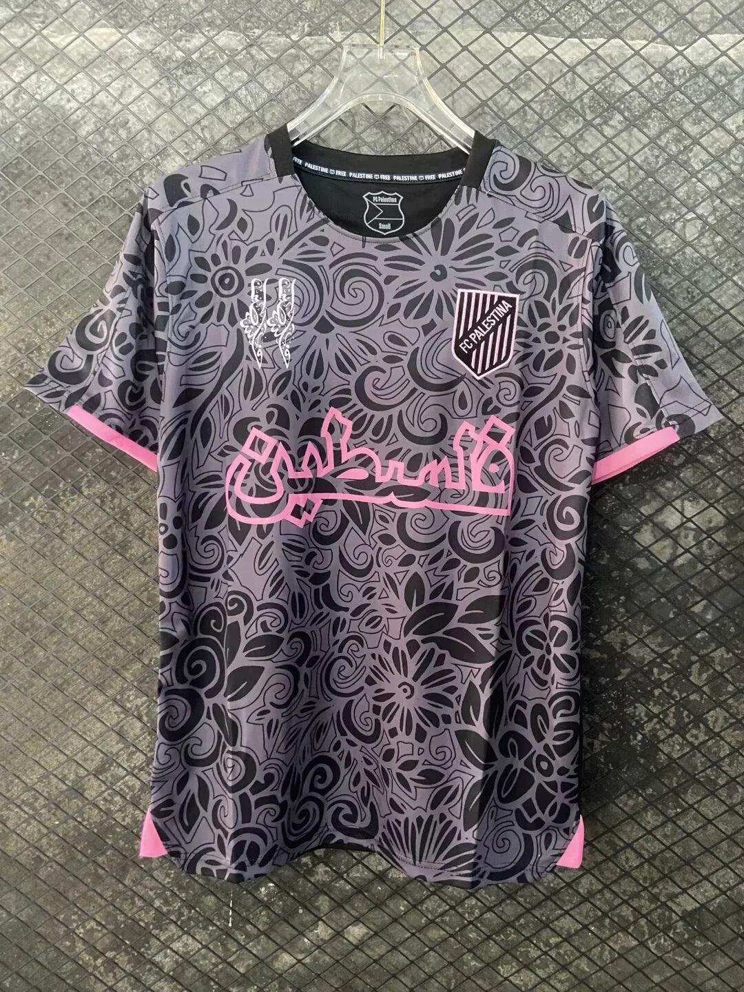3D-gedrucktes chilenisches Palestino Trikot 2425, ein seltenes rosa Fußballtrikot für Herren und Damen, schnelltrocknendes und atmungsaktives T-Shirt