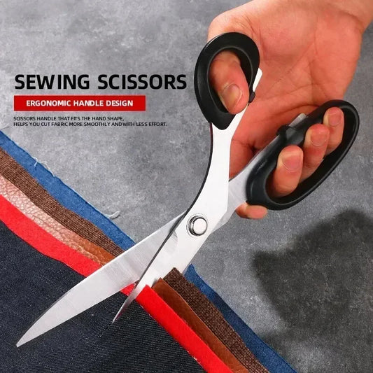 Tailoring 10-Inch Stainless Steel Black Tailoring Scissors Scissor Household Professional Sewing Scissors DIY Sewing Tools For