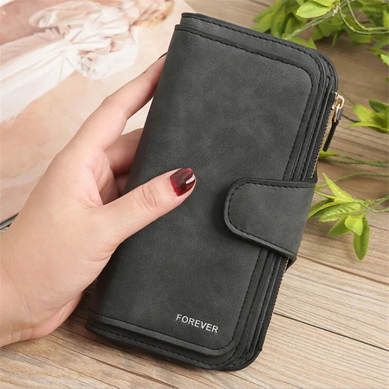 Damen-Leder-Geldbörse, hochwertiges Damen-Clutch, Lady Purses, große Kapazität, Wallets, Carteira Feminina, 5 Auswahlmöglichkeiten