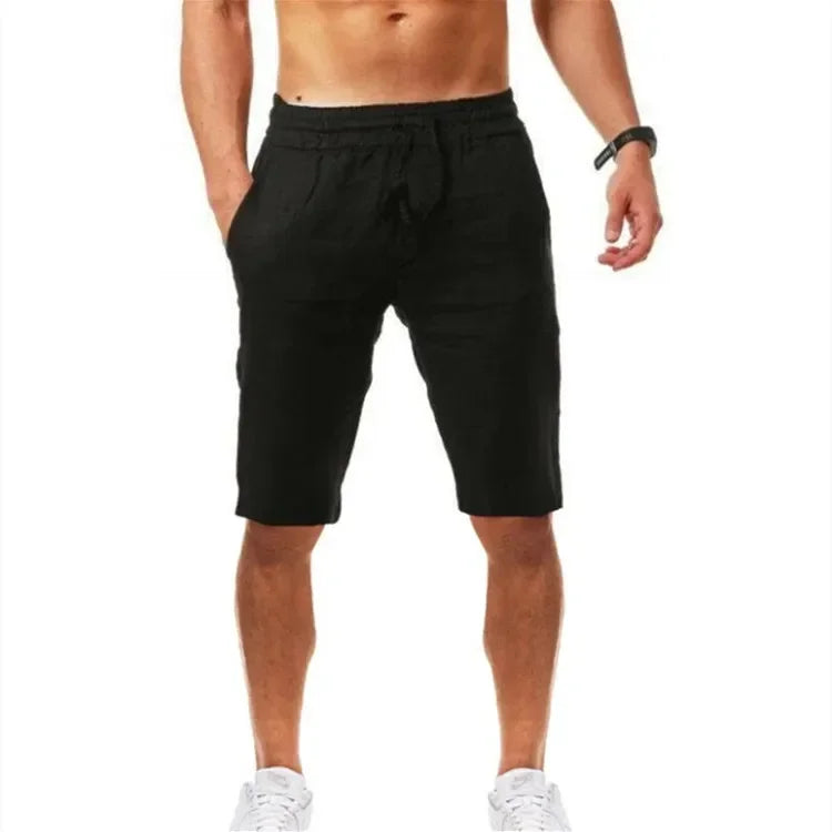 Herren Baggy-Hosen aus Baumwollleinen, atmungsaktive Freizeithosen, Fitness Streetwear Kleidung, Jogging, Herbst, Sommer