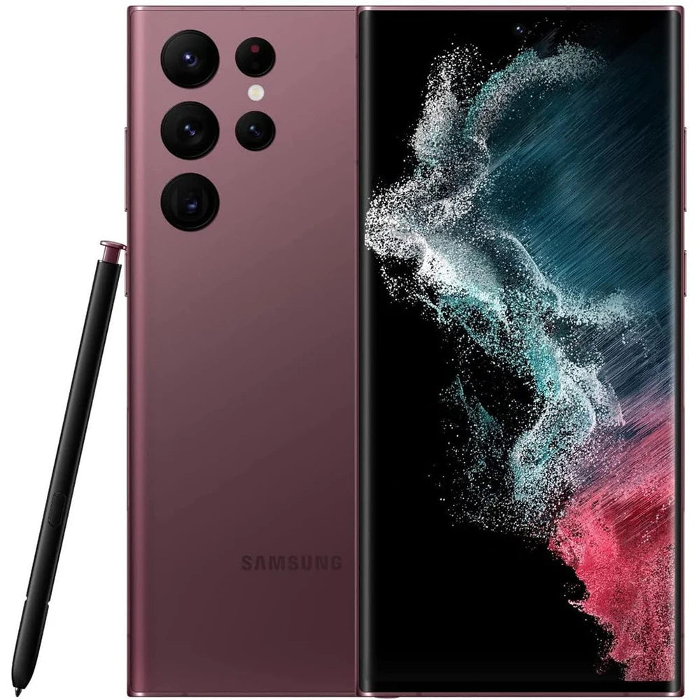 Samsung Galaxy S22 Ultra 5G S908U1 Caméra 8K Écran 6,8 pouces 128 Go Téléphone original déverrouillé S22U Version US Téléphone portable reconditionné