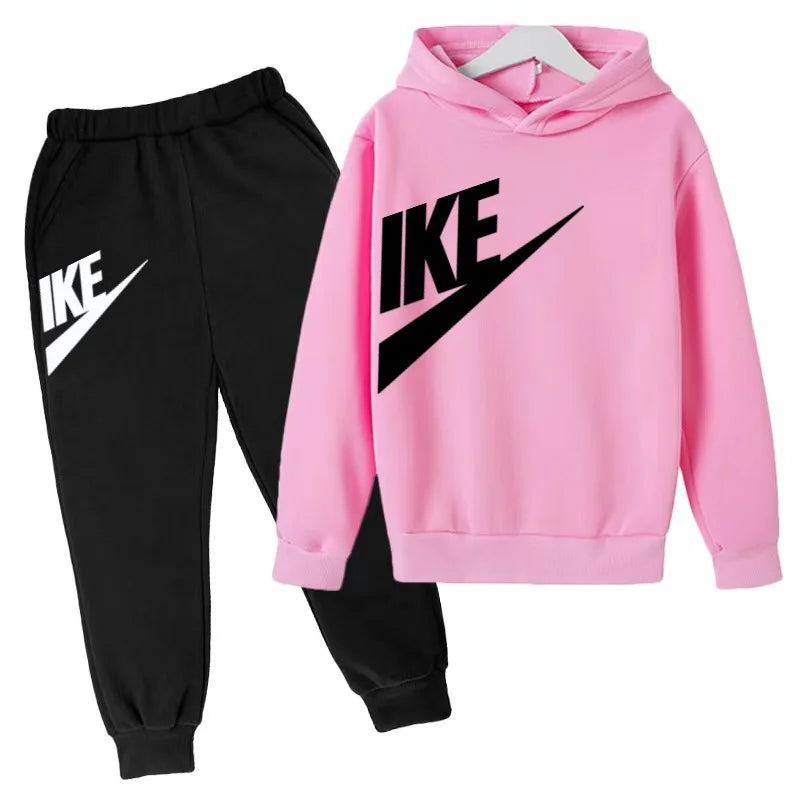 Kinder 3-12 Jahre Herbst Winter Hoodie Langarm Jungen Sweatshirt Mädchen Kleinkind Sportjacke Top+Hose Stylisches Casual Set