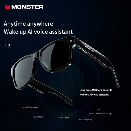 Monster Brille Headset Kabellose Bluetooth 5.0 Sonnenbrille Outdoor Sport Kopfhörer Anrufe Musik Brille