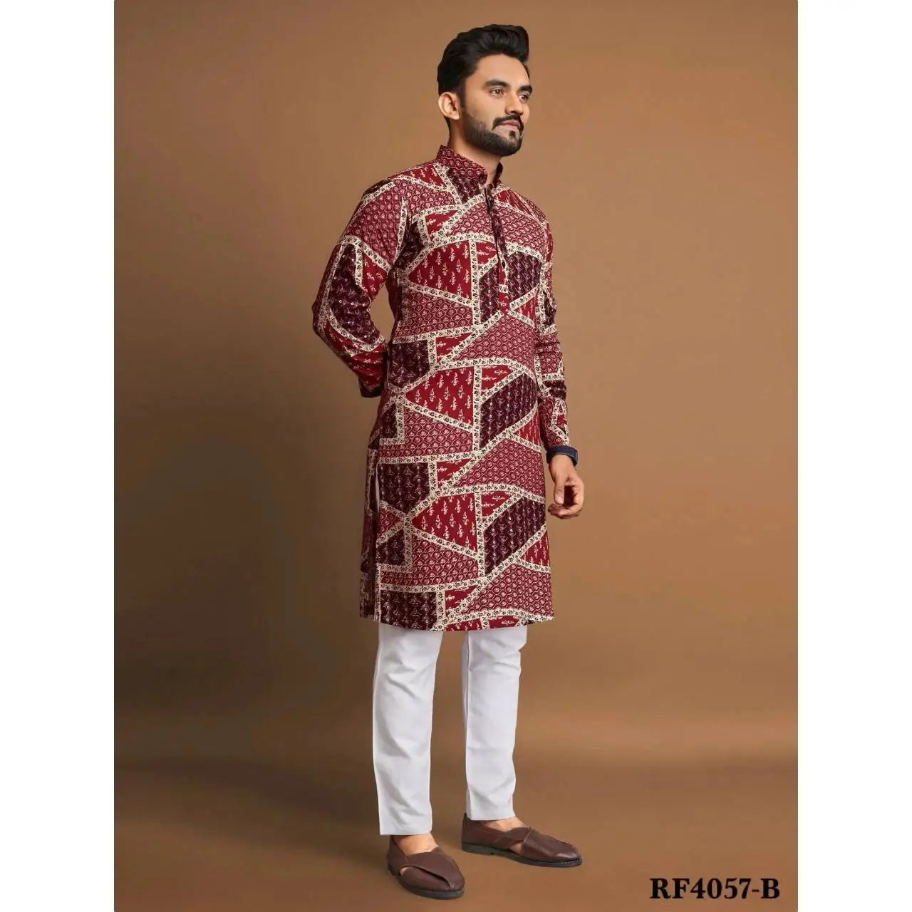 2025 Herren Muslimische Hemden Patchwork-Ausschnitt Langarm Vintage Herrenbekleidung Islamisch Arabisch Casual Herrenhemd Kaftan S-5XL INCERUN