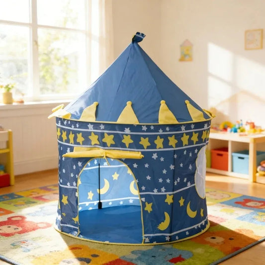 Portable Folding Castle Tents Infant Toddler Play House Pink Blue Camping Toys Outdoor Indoor Room Decor Birthday Christmas Gift