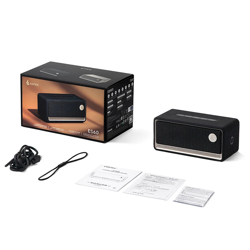 Edifier ES60 Tragbarer Bluetooth-Lautsprecher Mini-Soundbox Kabellose Soundbar 36W RMS Outdoor IP66 Wasserdicht Lange Akkulaufzeit