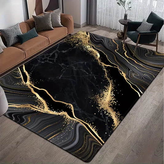 Light Luxury Marble Floor Mat Living Room Decoration Mat Office Soft Fluffy Carpet Bathroom Laundry Room Carpet Room Supplies