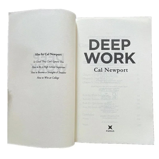【IN STOCK】Deep Work English Book By Cal Newport Rules for Focused Success In A Distracted World Leadership & Motivation Books