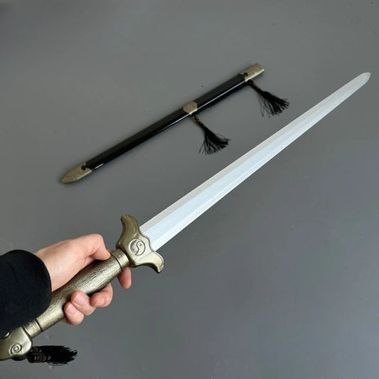 100cm/33.37in Master Sword Taiji Training Cosplay Model Katana Props Toy Sports Display Peripherals With Sheath Collectible Gift